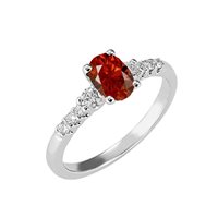 Anello Sartorello Gioielli Donna in Oro bianco Rubino 0.96 Ct AN-2186P-8-1-13-R-OV-N-G-SI - AN-2186P-8-1-13-R-OV-N-G-SI